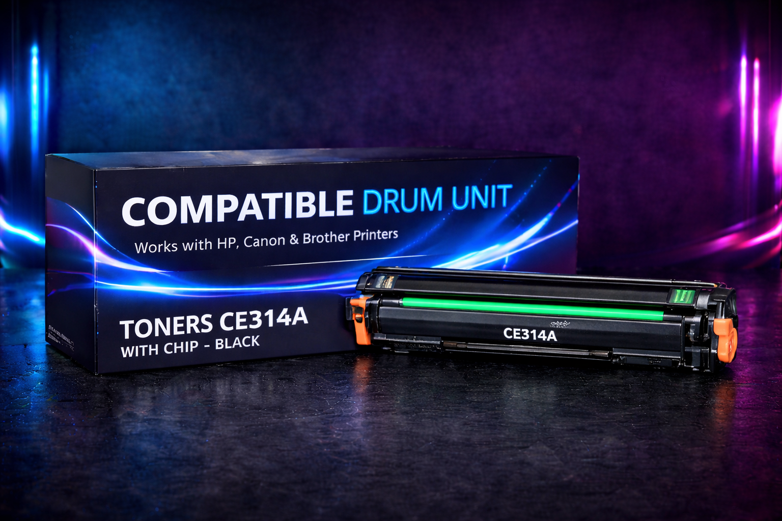 TONERS CE314A WITH CHIP - BLACK  | Compatible Toner