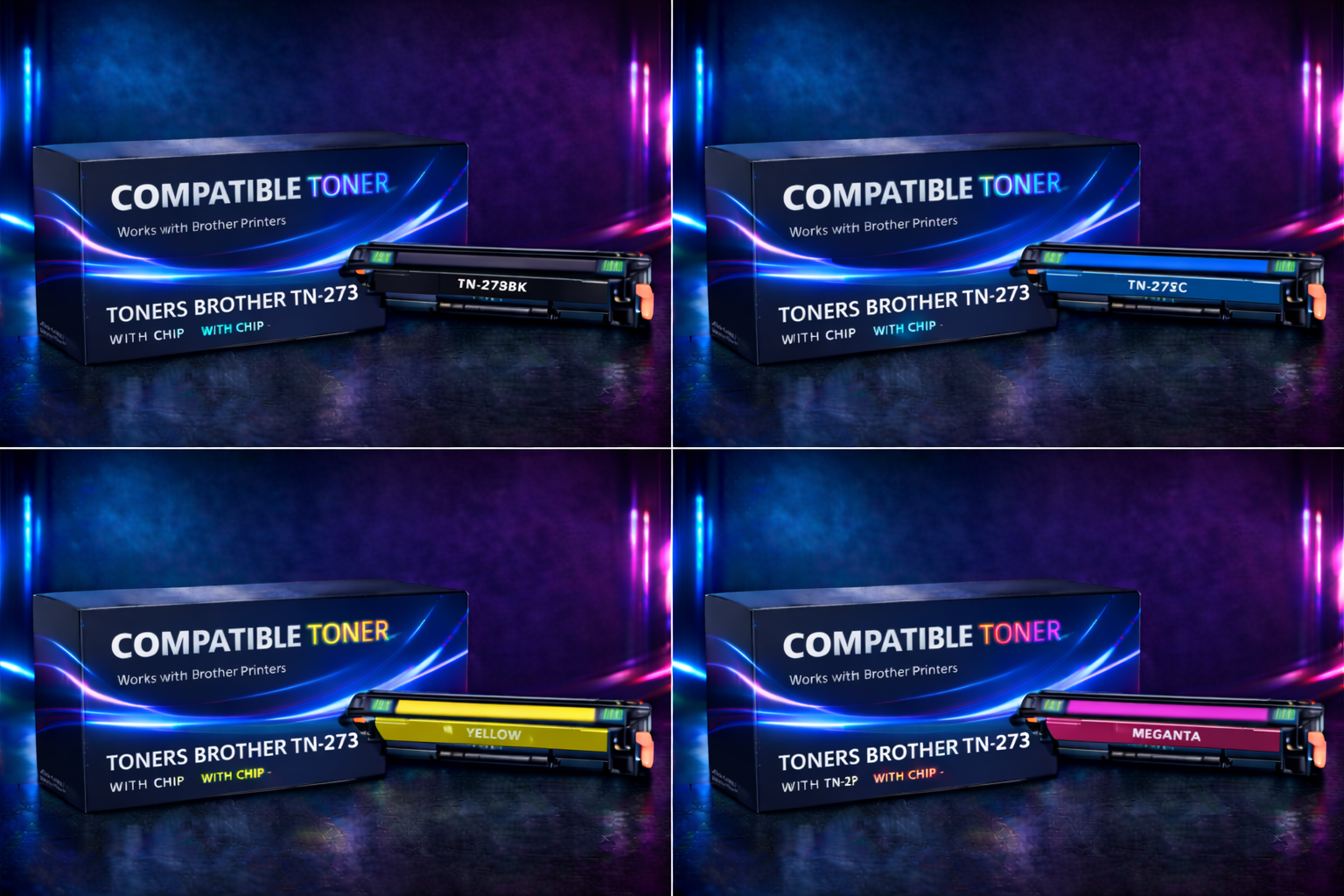TONERS BROTHER TN-273 WITH CHIP | FULL SET  | Compatible Toner