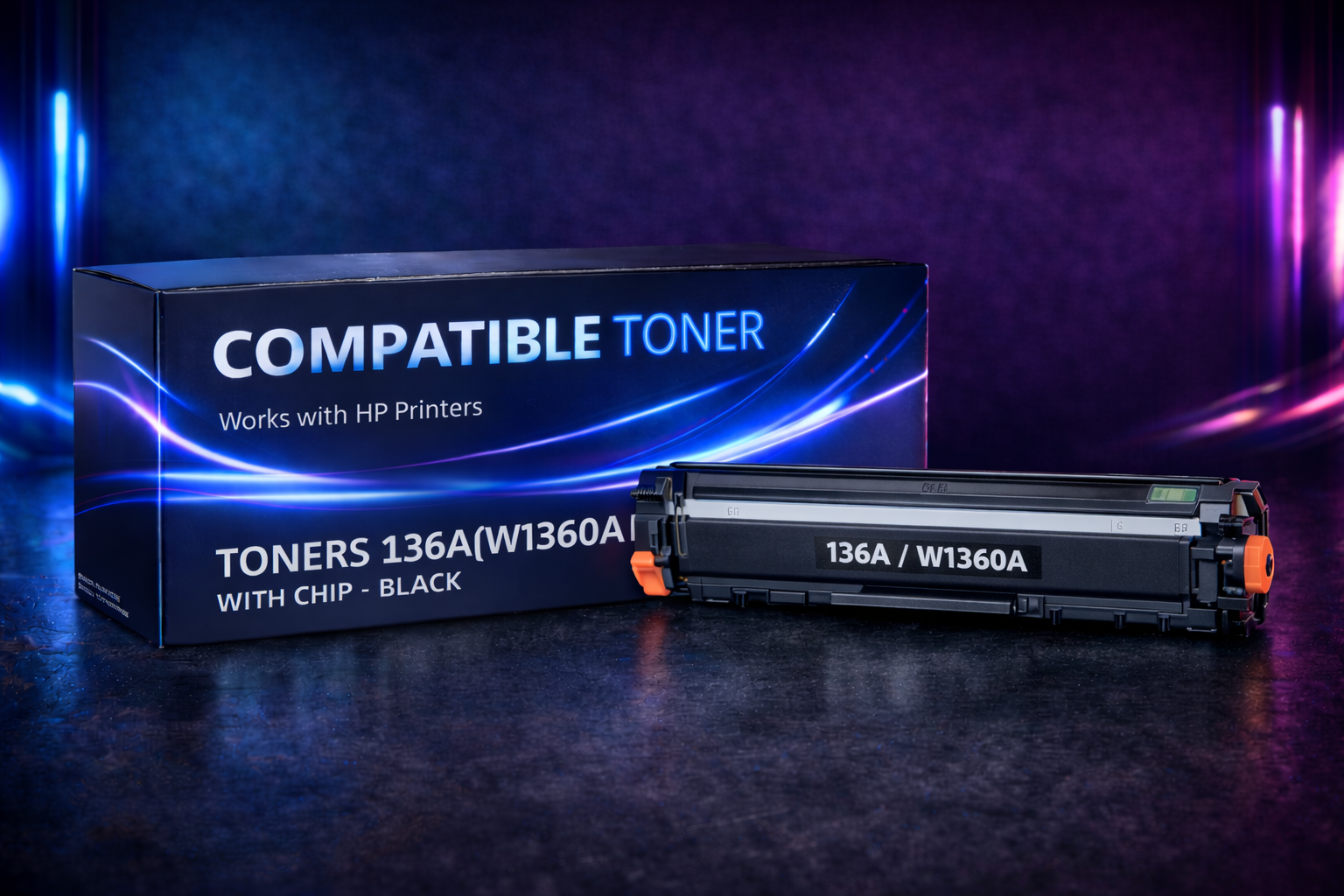 TONERS 136A(W1360A) WITH CHIP - BLACK   | Compatible Toner