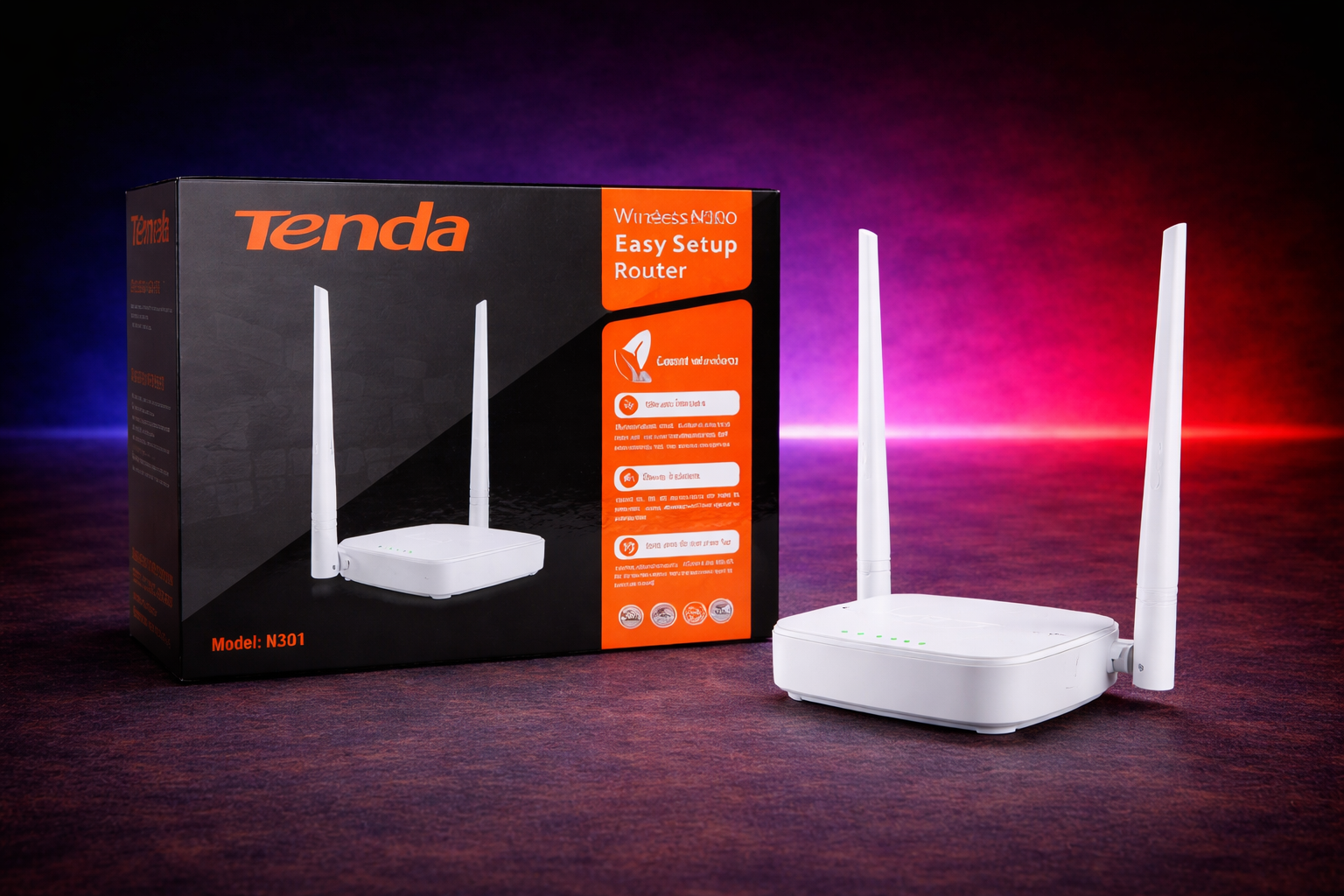 TENDA N300 WIFI ROUTER 2.4 GHz | UPTO 300 Mbps