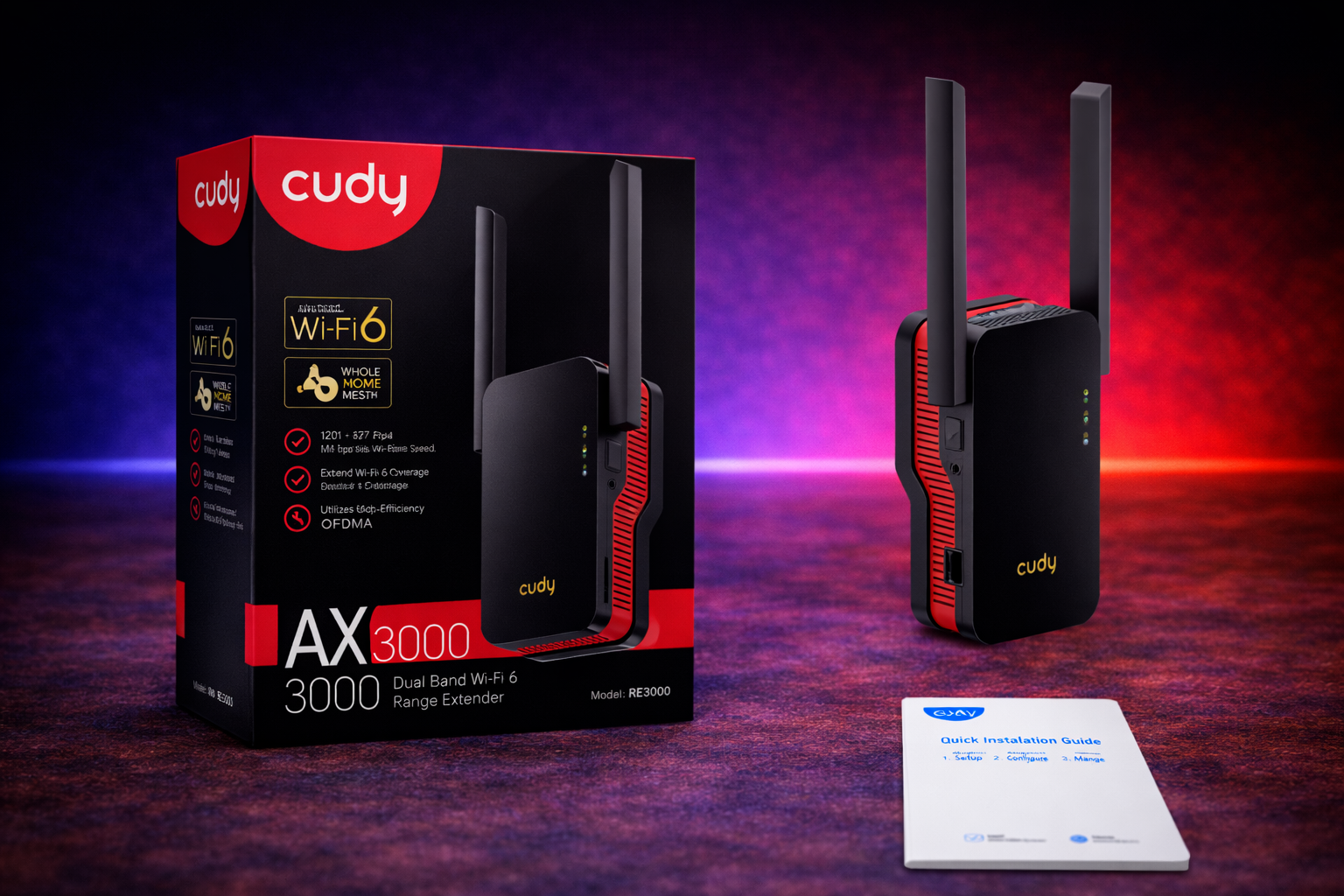 AX3000 WiFi 6 Mesh Repeater | Range Extender | RE3000