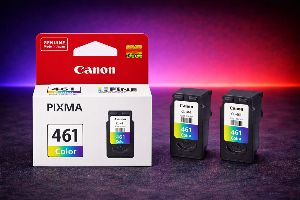 CANON PIXMA 461 COLOUR AND 460 BLACK |  High Yield Colour Genuine Ink Cartridge, Prints Up to 300 A4 Pages