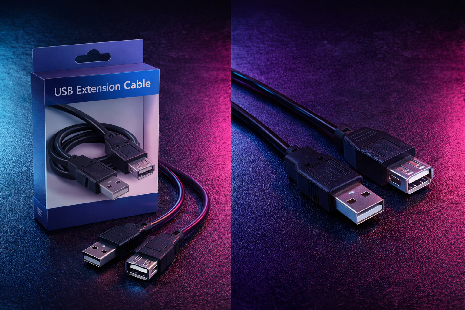 USB MALE TO FEMALE | DIFFERENT SIZES