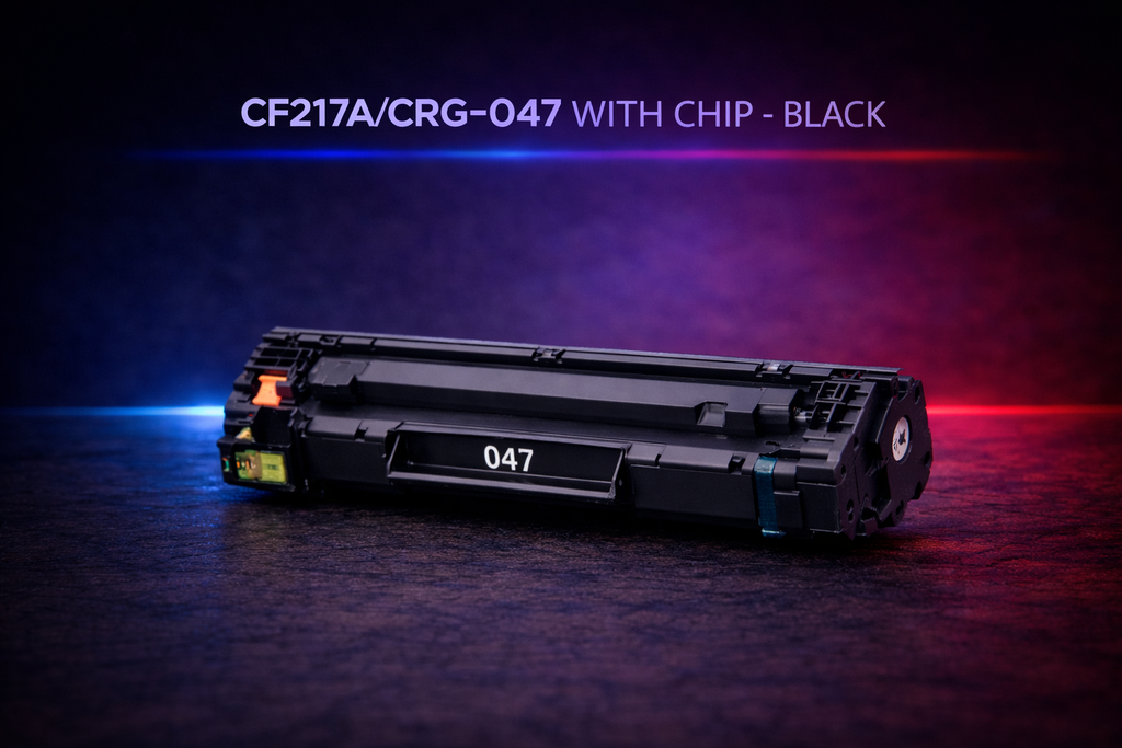 CF217A/CRG-047 WITH CHIP - BLACK
