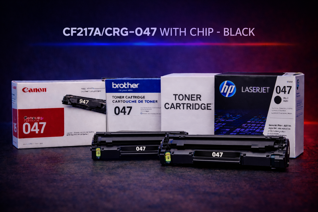 CF217A/CRG-047 WITH CHIP - BLACK
