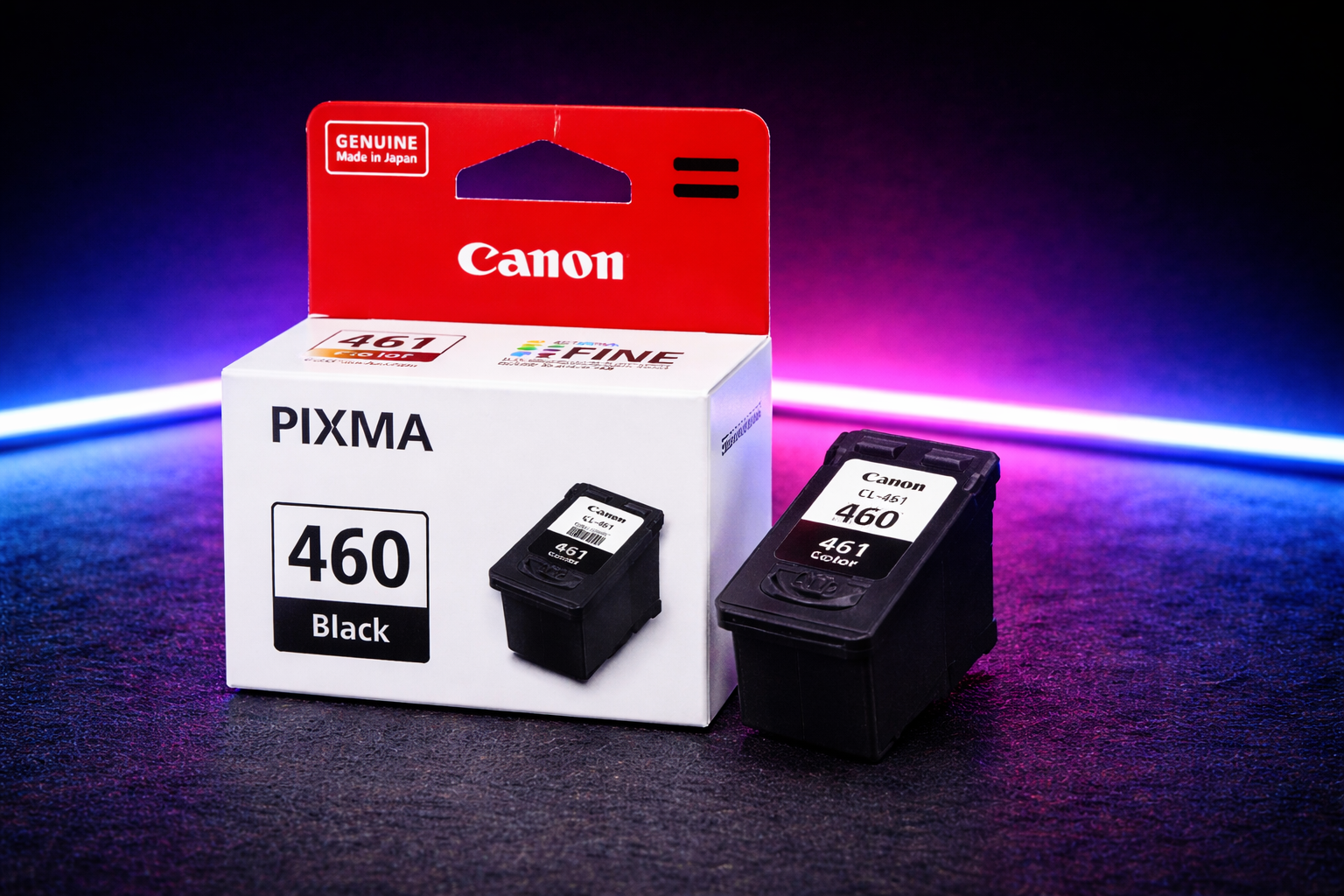 CANON PIXMA 461 COLOUR AND 460 BLACK |  High Yield Colour Genuine Ink Cartridge, Prints Up to 300 A4 Pages
